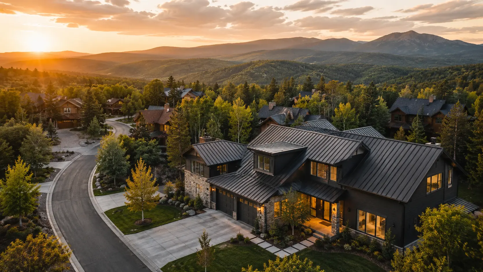 Aerial view of homebase multiple vacation homes. It is useful for showing portfolio scale and multi-market operations. It also aligns with the platform’s work across counties and states.