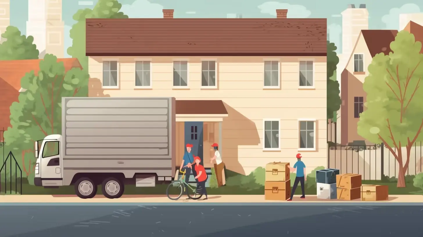 Movers Loading Truck At House