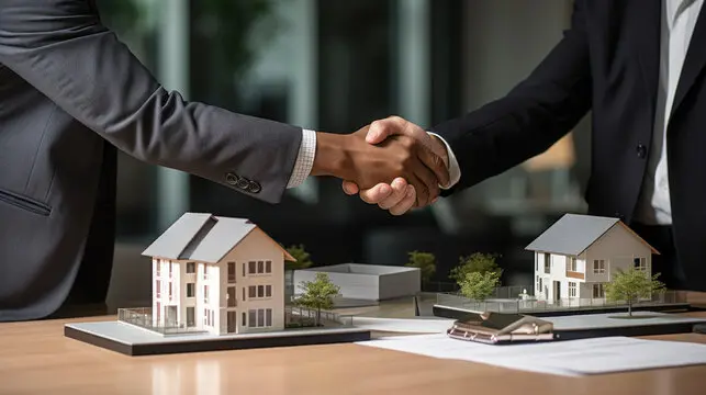 A buyer or seller reviewing documents with an agent in a natural home setting