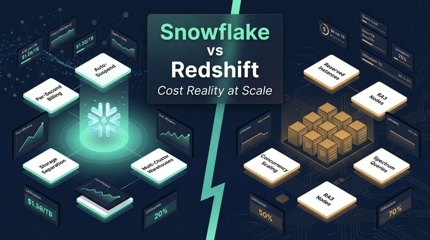 Snowflake vs Redshift: Cost Reality at Scale